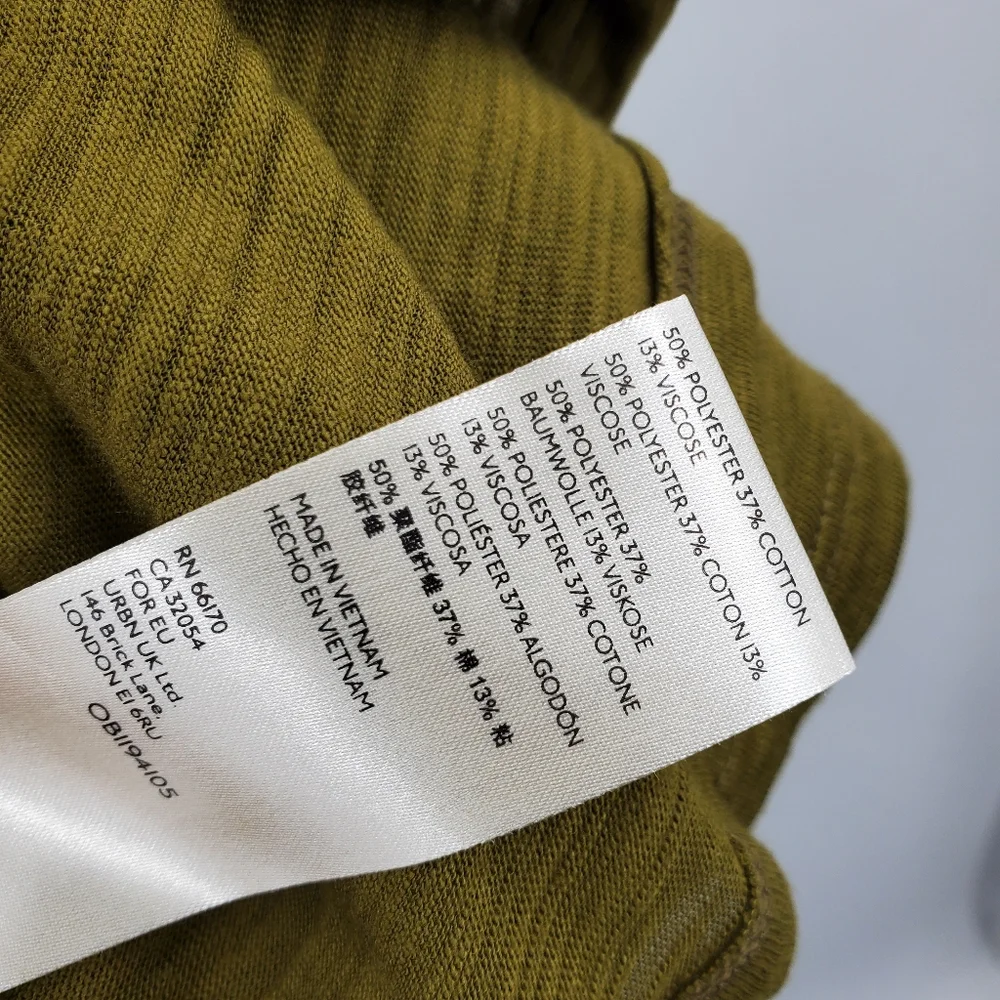 Free People Olive Green Long Sleeve Ruched-Sleeve Tee - Picture 5 of 5